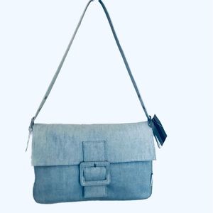 AMANDA SMITH Chambray purse light blue. NWT
